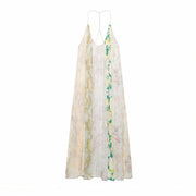 CONNIE Floral Print Halter Maxi Dress