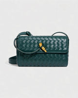 CLEO Mini Woven Gold Lock Accent Shoulder Bag