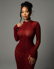 ASHLEY Mesh Open Back Maxi Dress