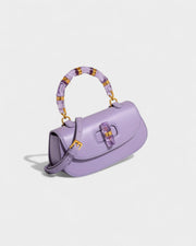 ZARLA Bamboo Handle Faux Leather Bag