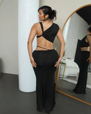 FRANCESCA Oblique Tube Top & Maxi Skirt Set
