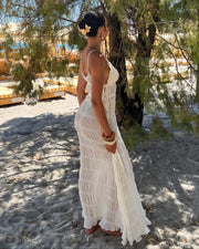 LEONA Pleated Maxi Dress