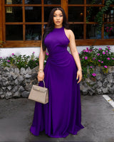 LORAINE Ruched Waist Maxi Dress