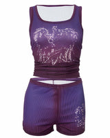 REYA Diamond Design Top and Shorts Set