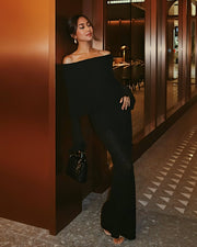 ANGELICA Knit Off-Shoulder Maxi Dress