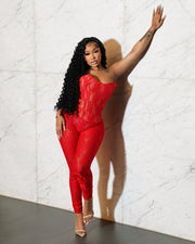 SAMANTHA Corset top & High-rise Fitted Pants Set