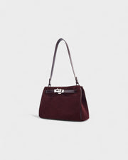 NINYA Faux Suede & Leather Handbag