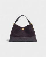 ELVIERA Quilted Faux Suede Handle Bag