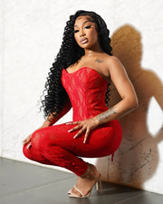 SAMANTHA Corset top & High-rise Fitted Pants Set