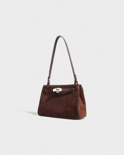 NINYA Faux Suede & Leather Handbag
