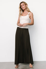 Vinny Pleated Maxi Skirt | Charcoal