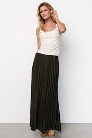 Vinny Pleated Maxi Skirt | Charcoal