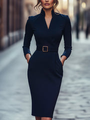 Willow | Women’s Spring Belted Wrap Midi Dress