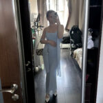 Sexy Two-Piece Club Set with Halter Top & Maxi Skirt photo review