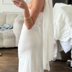 Scarf Neck Backless Bodycon Dress photo review