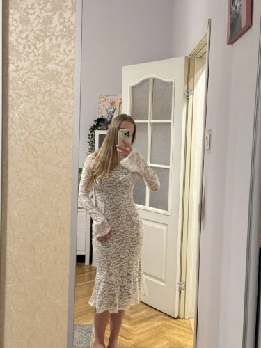Elegant High Neck Lace Dress photo review