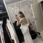 White Lace-Up Backless Maxi Dress – Sexy Summer Bodycon Gown photo review