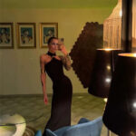 Off-Shoulder Knit Maxi Dress with Metal Buckle photo review
